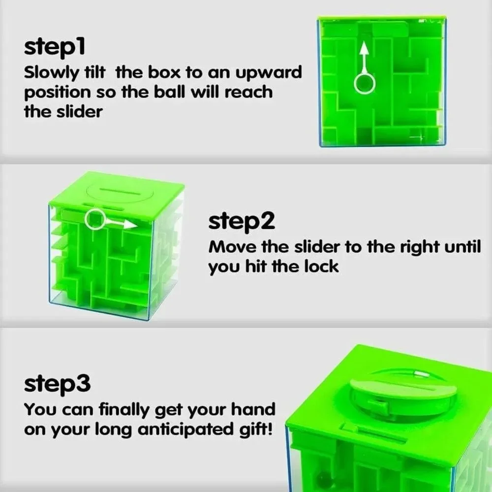 Money Maze Puzzle Box For Adults And Kids Give As A Gift Or Use As A Bank Fun